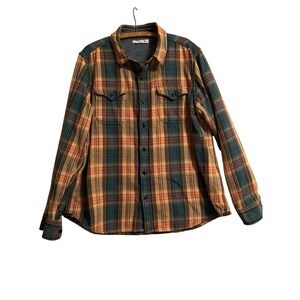 The Outerknown Womens XXL Blanket Shirt Plaid Button Up Long Sleeve Casual Top